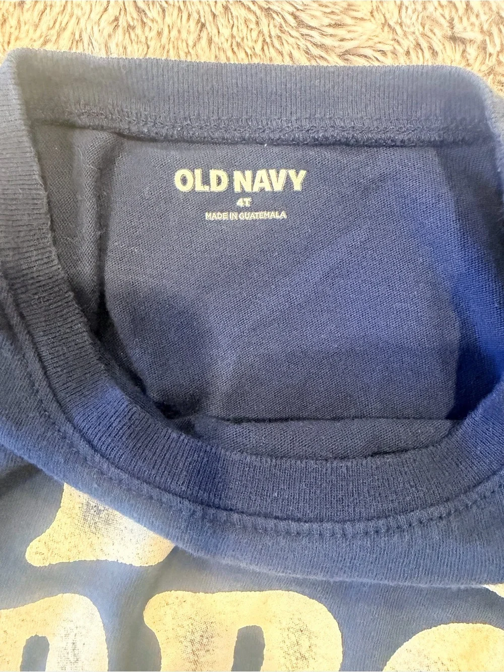Old Navy Navy 'LIL BRO' Short Sleeve Tee